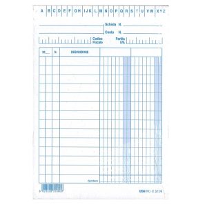 Blister 100 Schede a 2 Colonne Blu Ediprò 15 x 10,5 cm. E3106
