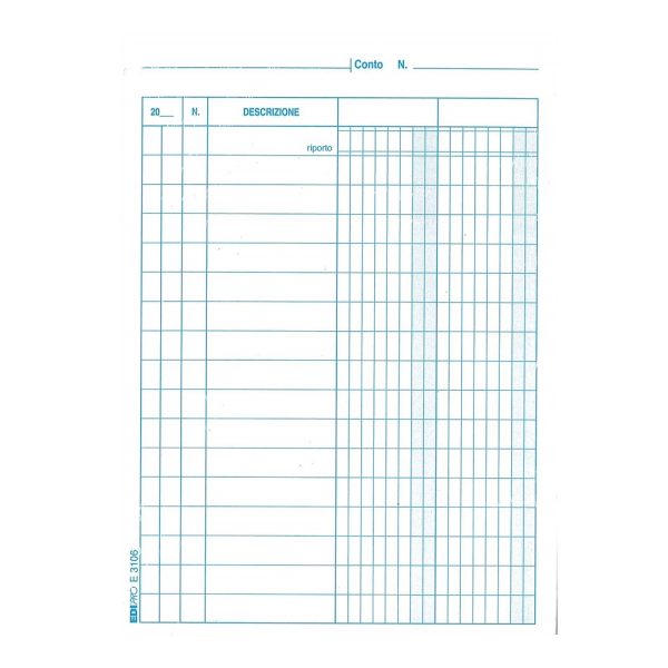 Blister 100 Schede a 2 Colonne Blu Ediprò 15 x 10,5 cm. E3106 - immagine 3